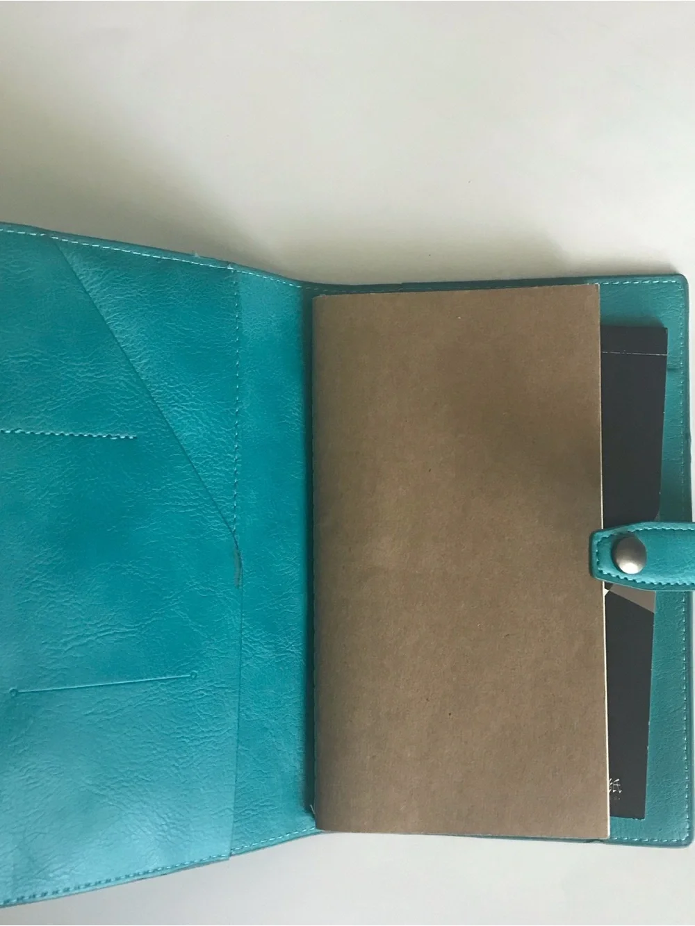 Teal Button-Closure Journal Cover for Home & Office